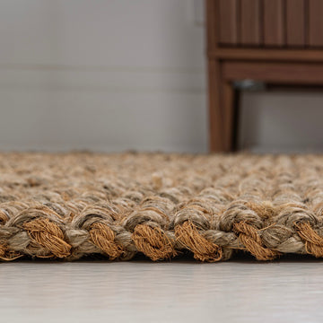 Biot Traditional Rustic Handwoven Jute Area Rug